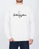 HR. SWEATSHIRT  WEISS/SCHWARZ - MOTIV 5