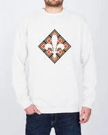 HR. SWEATSHIRT  WEISS/SCHWARZ - MOTIV 3