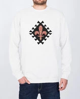 HR. SWEATSHIRT  WEISS/SCHWARZ - MOTIV 1