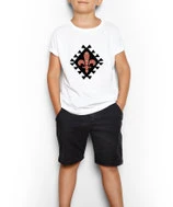 Kinder T-Shirt weiß / schwarz - MOTIV 1