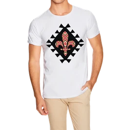 Hr. T-Shirt weiß / schwarz - MOTIV 1