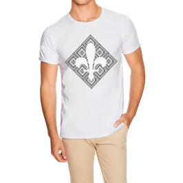 Hr. T-Shirt weiß / schwarz - MOTIV 4